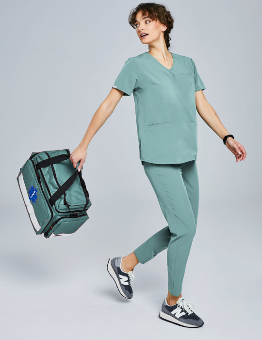 Pantaloni pentru femei Basic - DUSTY GREEN