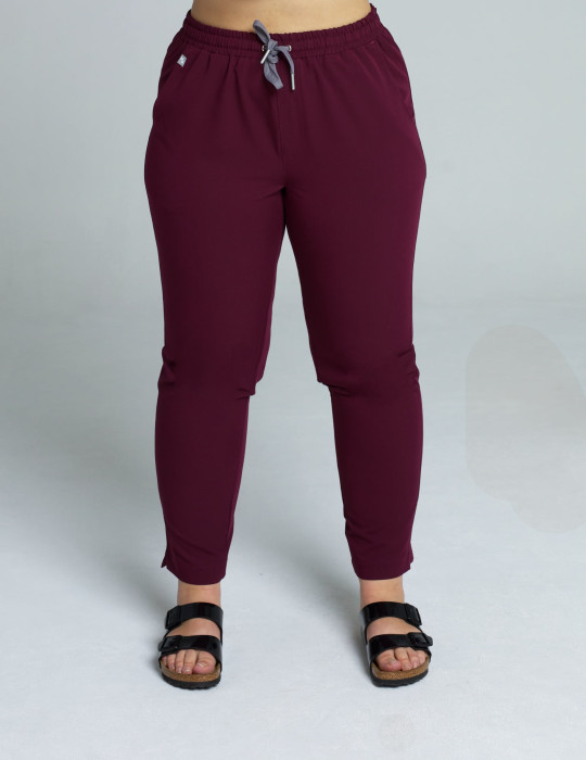 Pantaloni pentru femei Basic - BURGUNDY