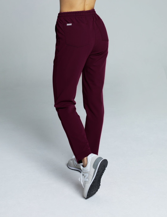 Pantaloni pentru femei Basic - BURGUNDY