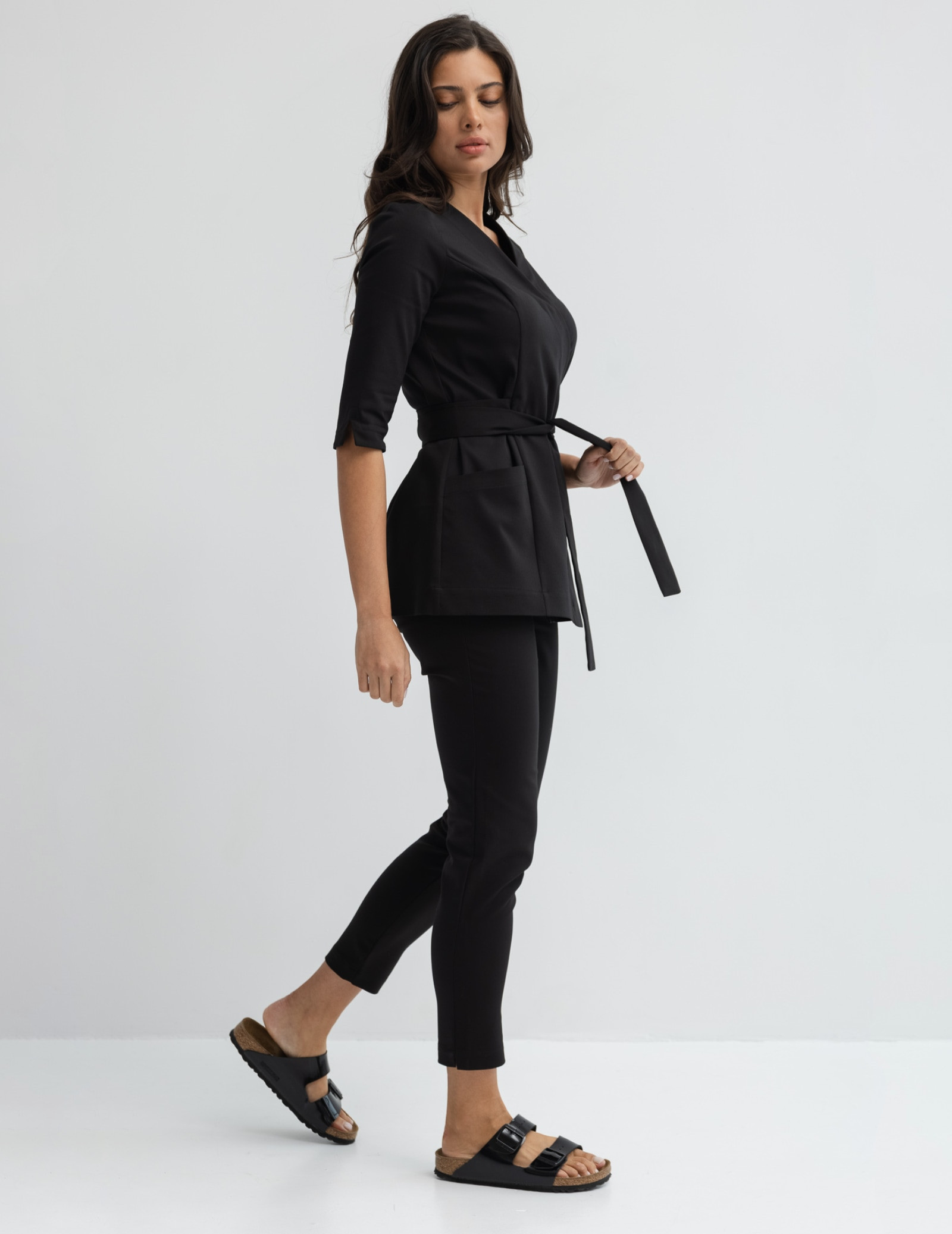 Pantaloni Medicali Dama Slim Fit- TRUE BLACK