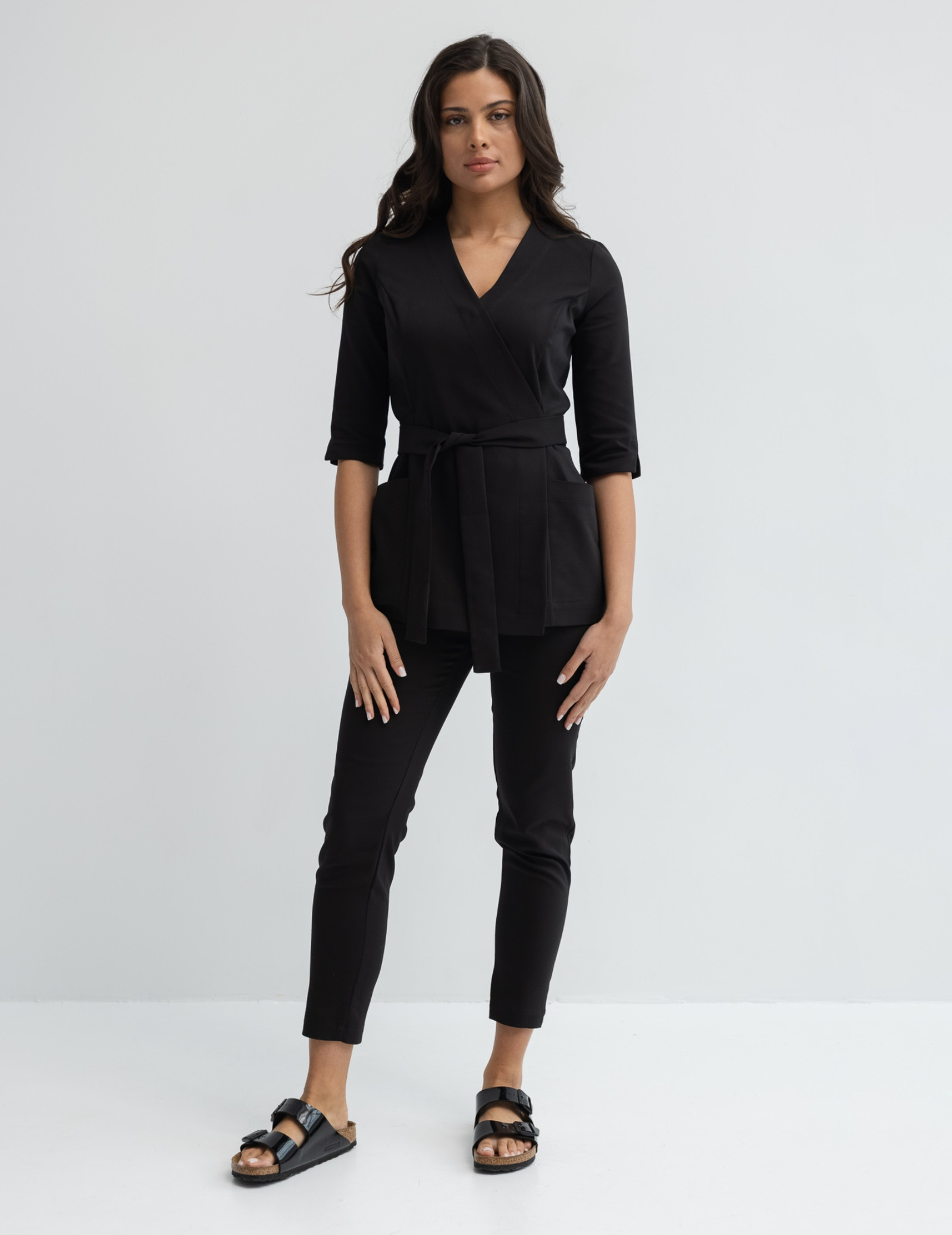 Pantaloni Medicali Dama Slim Fit- TRUE BLACK