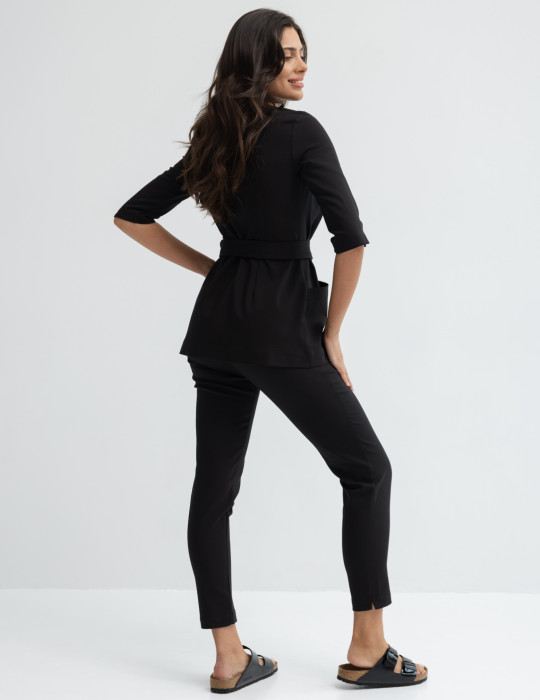 Pantaloni Medicali Dama Slim Fit- TRUE BLACK