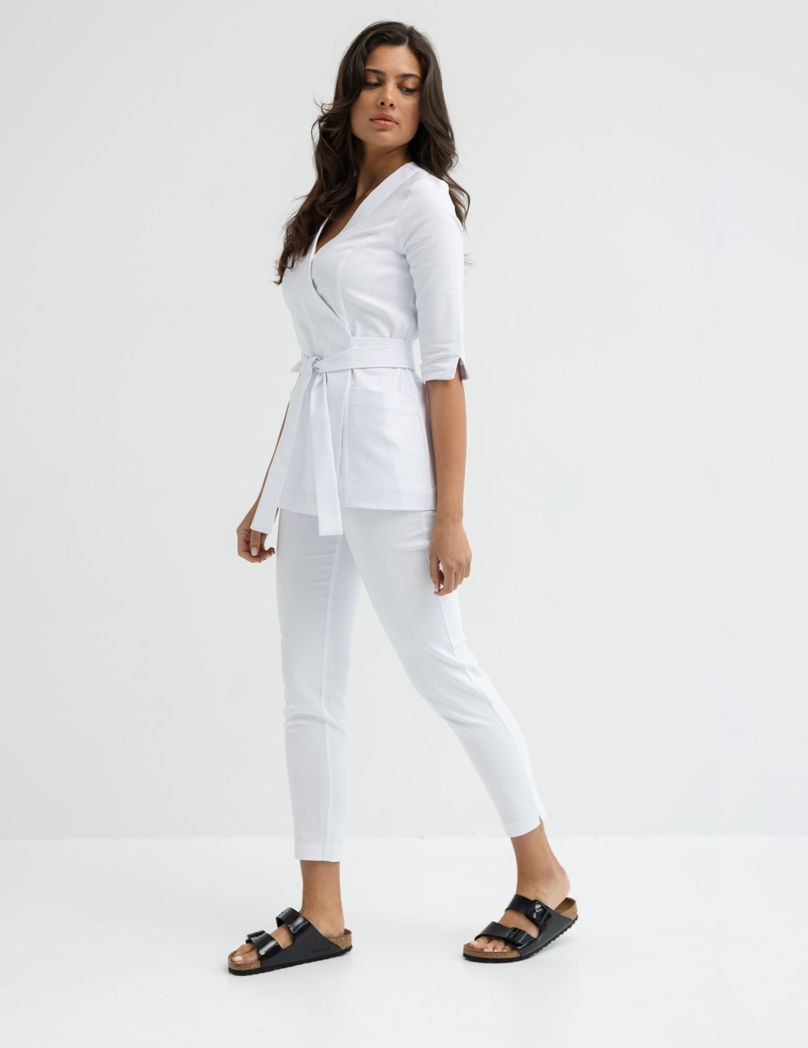 Pantaloni Medicali Dama Slim Fit - WHITE