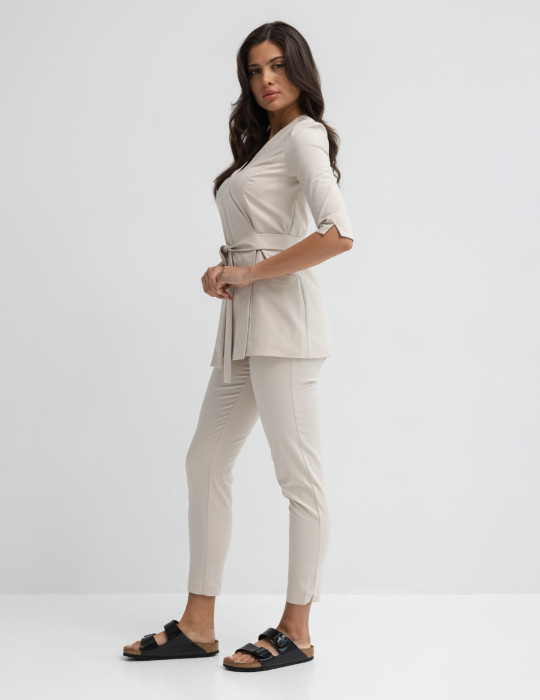 Pantaloni Medicali Dama Slim Fit- Nude