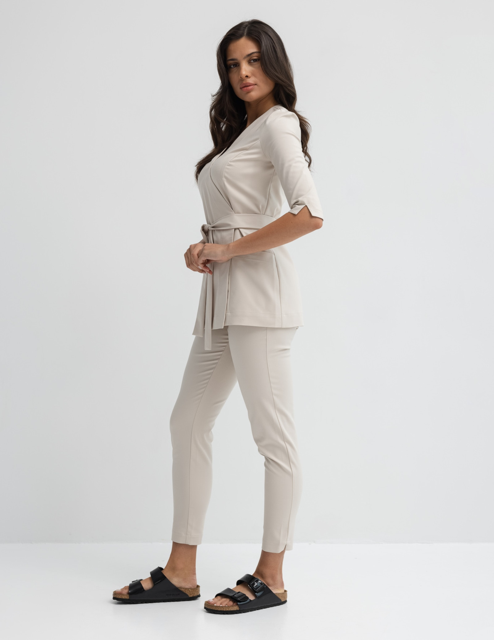 Pantaloni Medicali Dama Slim Fit- Nude