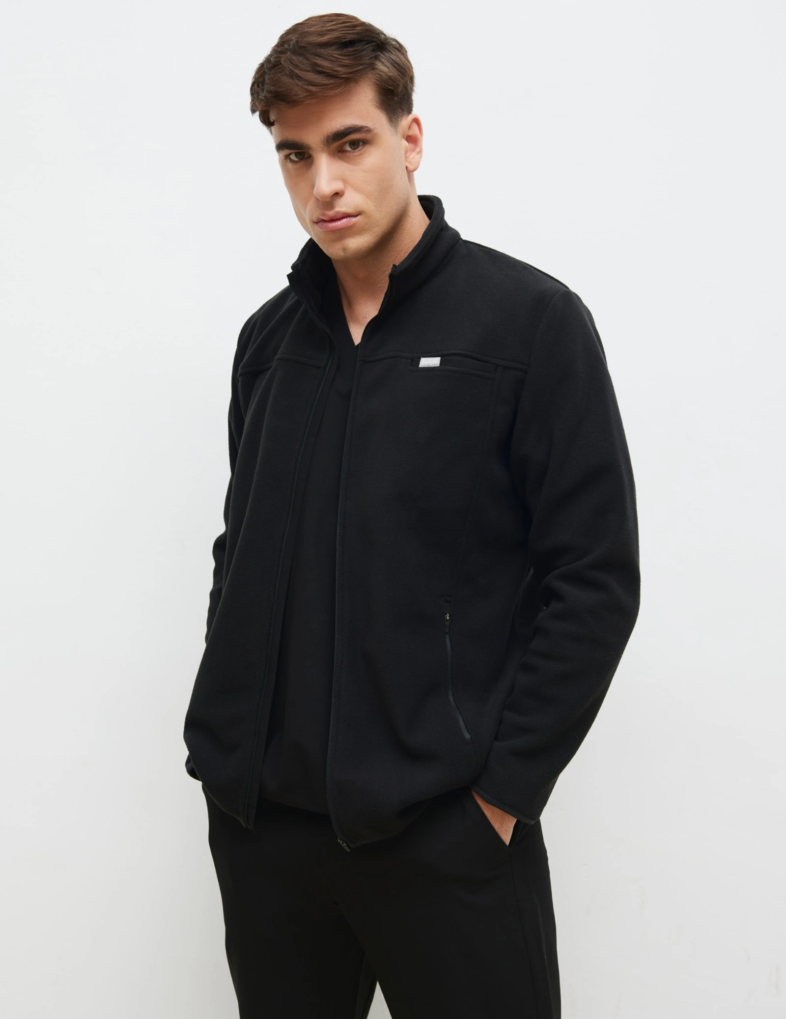 Bluză Fleece Barbati COZY HEAT - BLACK
