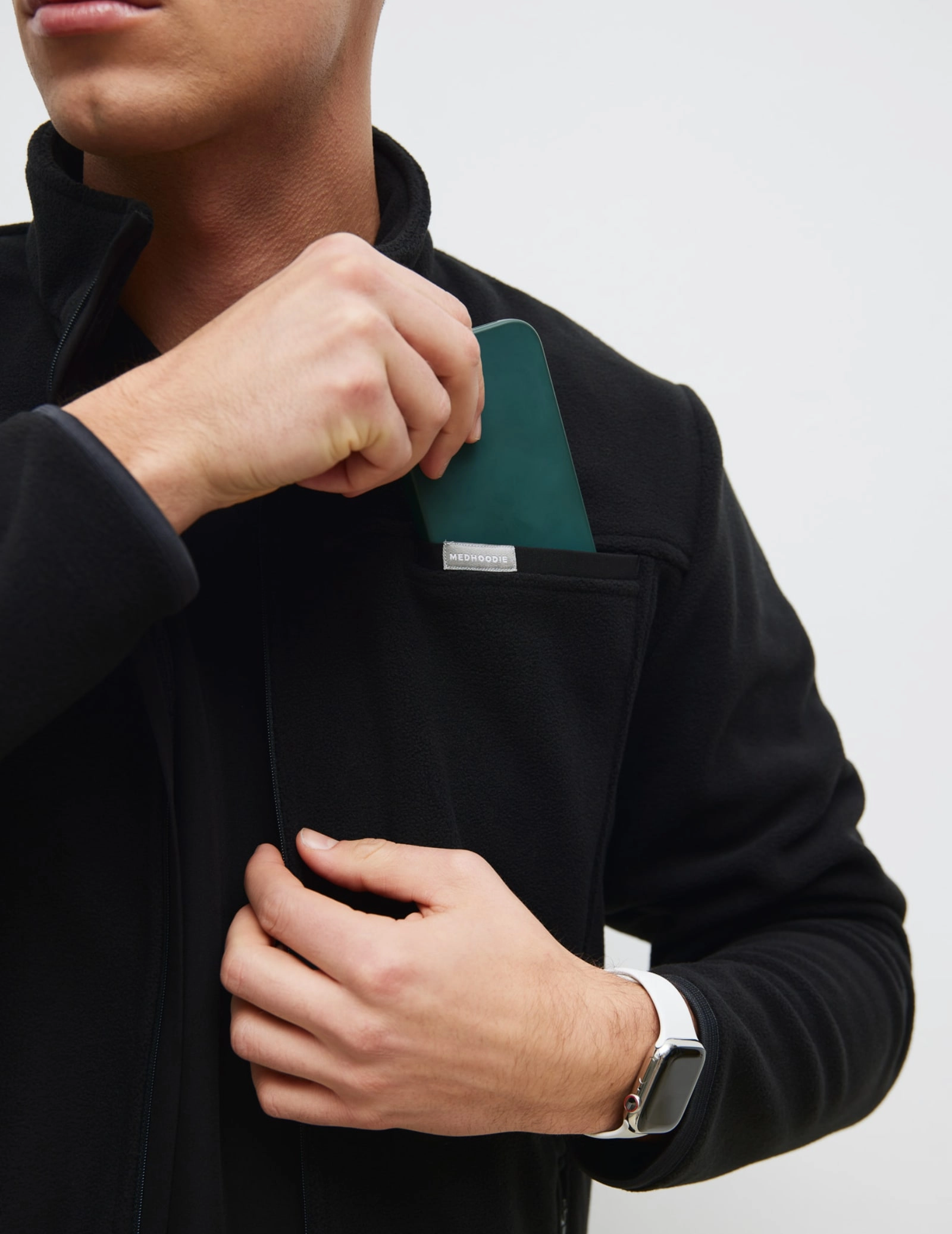 Bluză Fleece Barbati COZY HEAT - BLACK