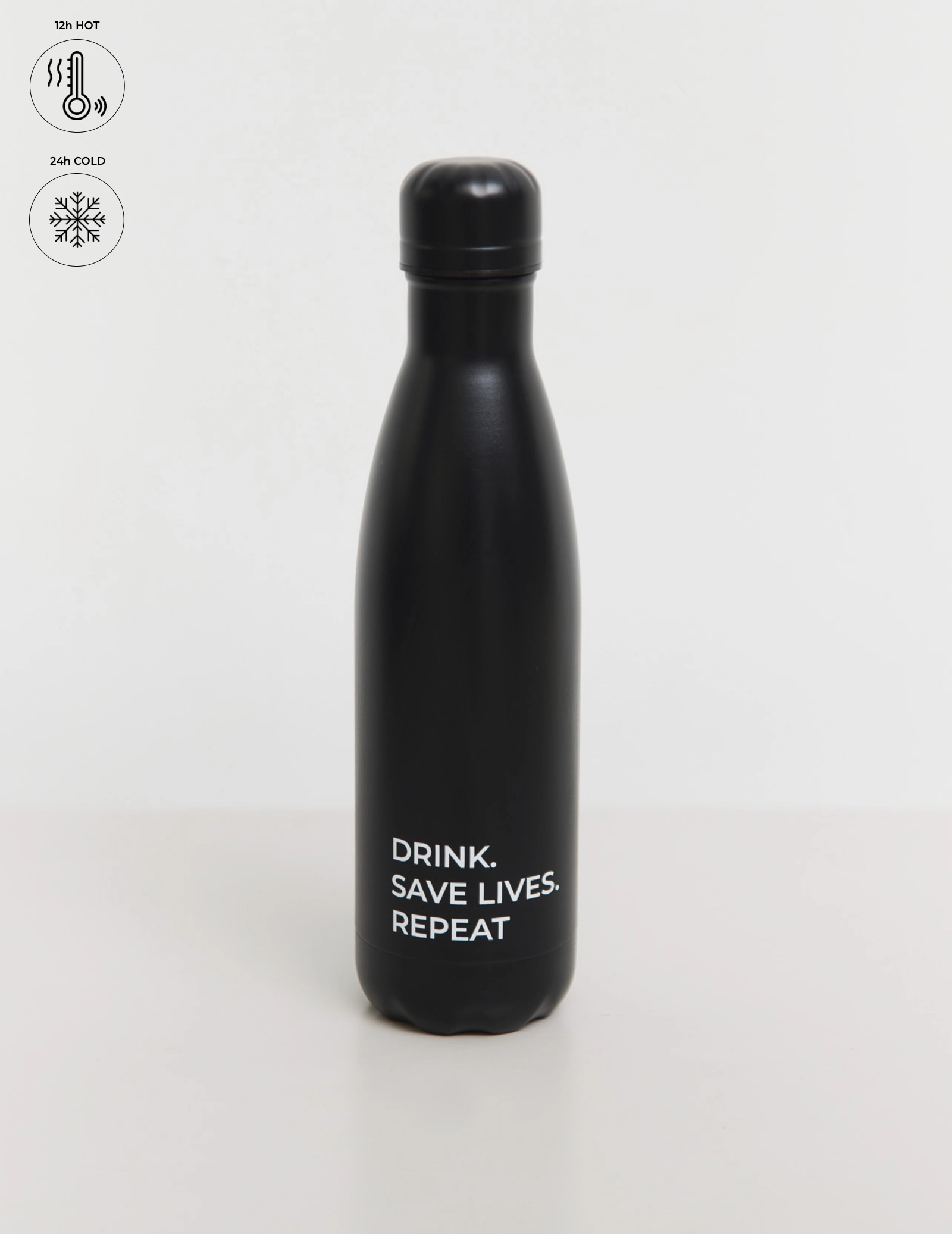 Sticlă Termică Classic "Save lives" - BLACK