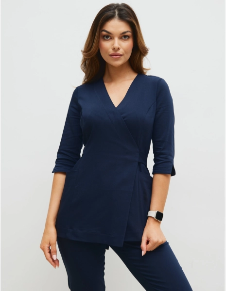 Bluză medicală cu cravată...