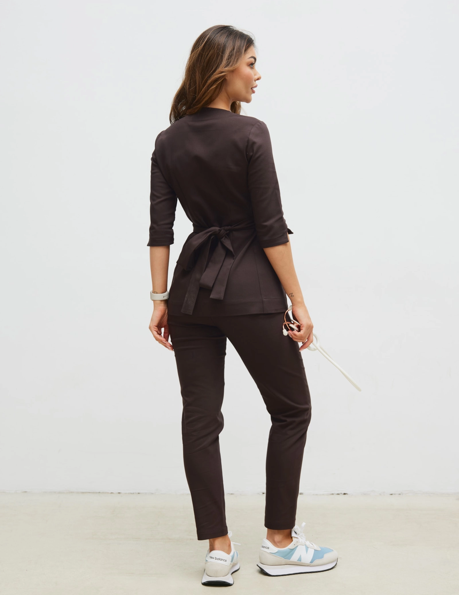Pantaloni Medicali Dama Slim Fit - ESPRESSO
