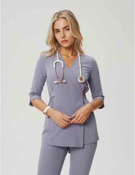 Bluză medicală legată Rosalie - ROOIBOS TEA