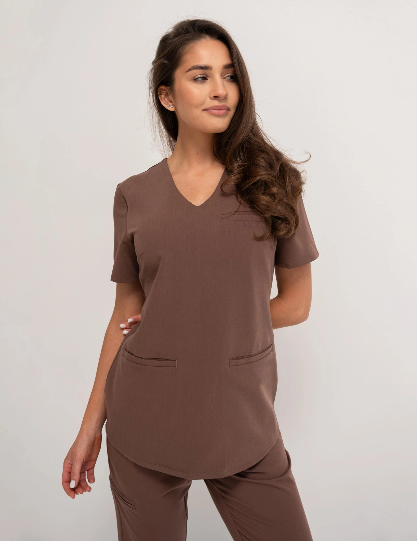 Bluză medicală Grace - MILKY BROWN