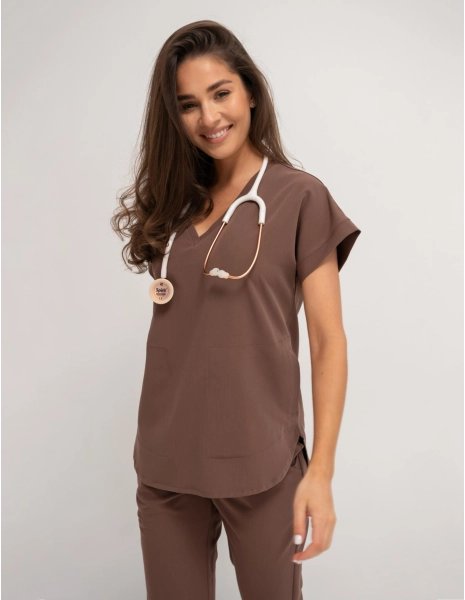 Bluza medicală Kendall - MILKY BROWN
