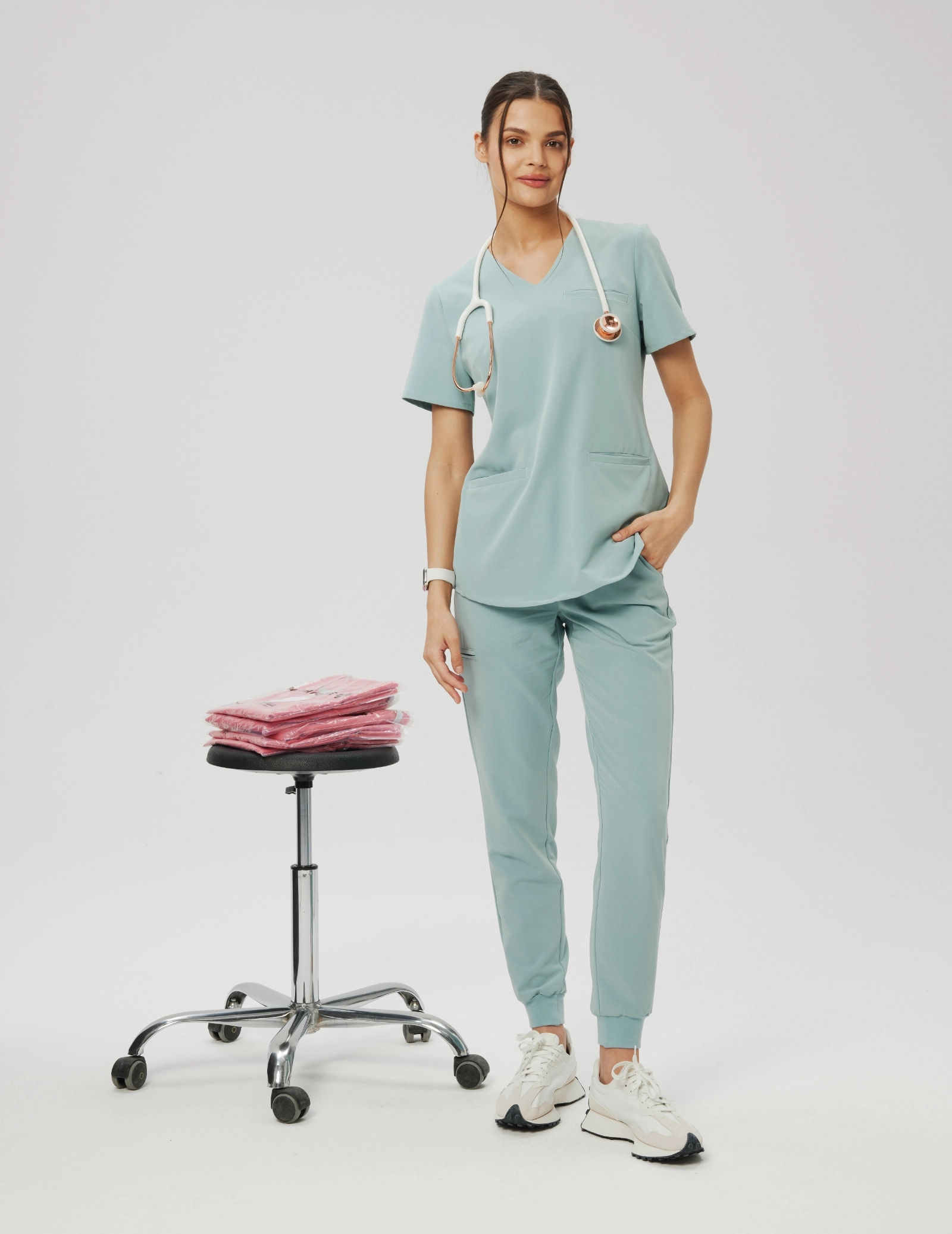 Bluză medicală Grace - ICE BLUE Bluză medicală Grace - ICE BLUE