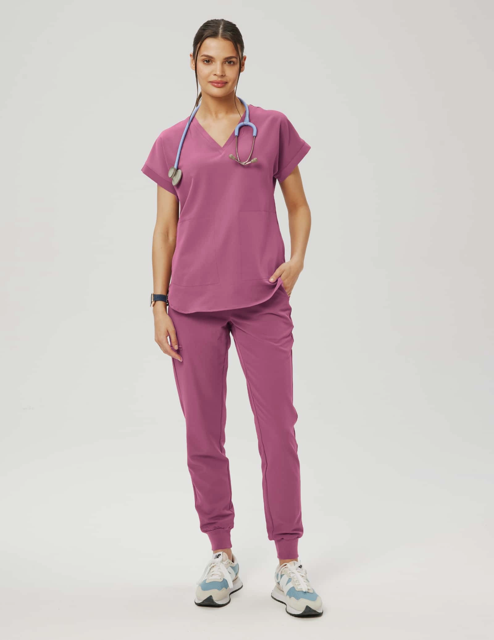 Tricou medical Kendall - BURGUNDY