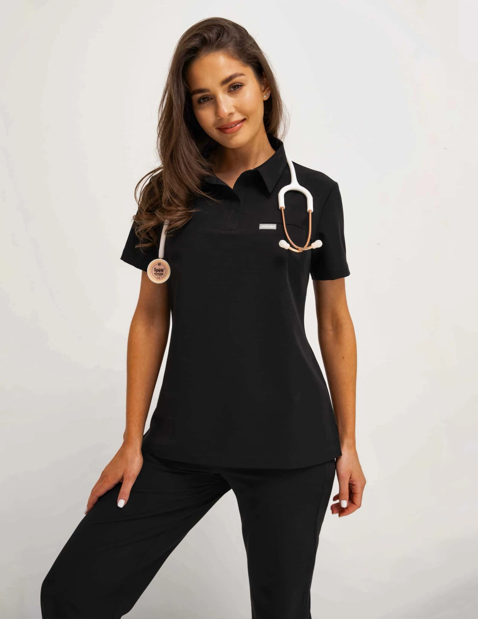 Bluză Medicală Polo - BLACK