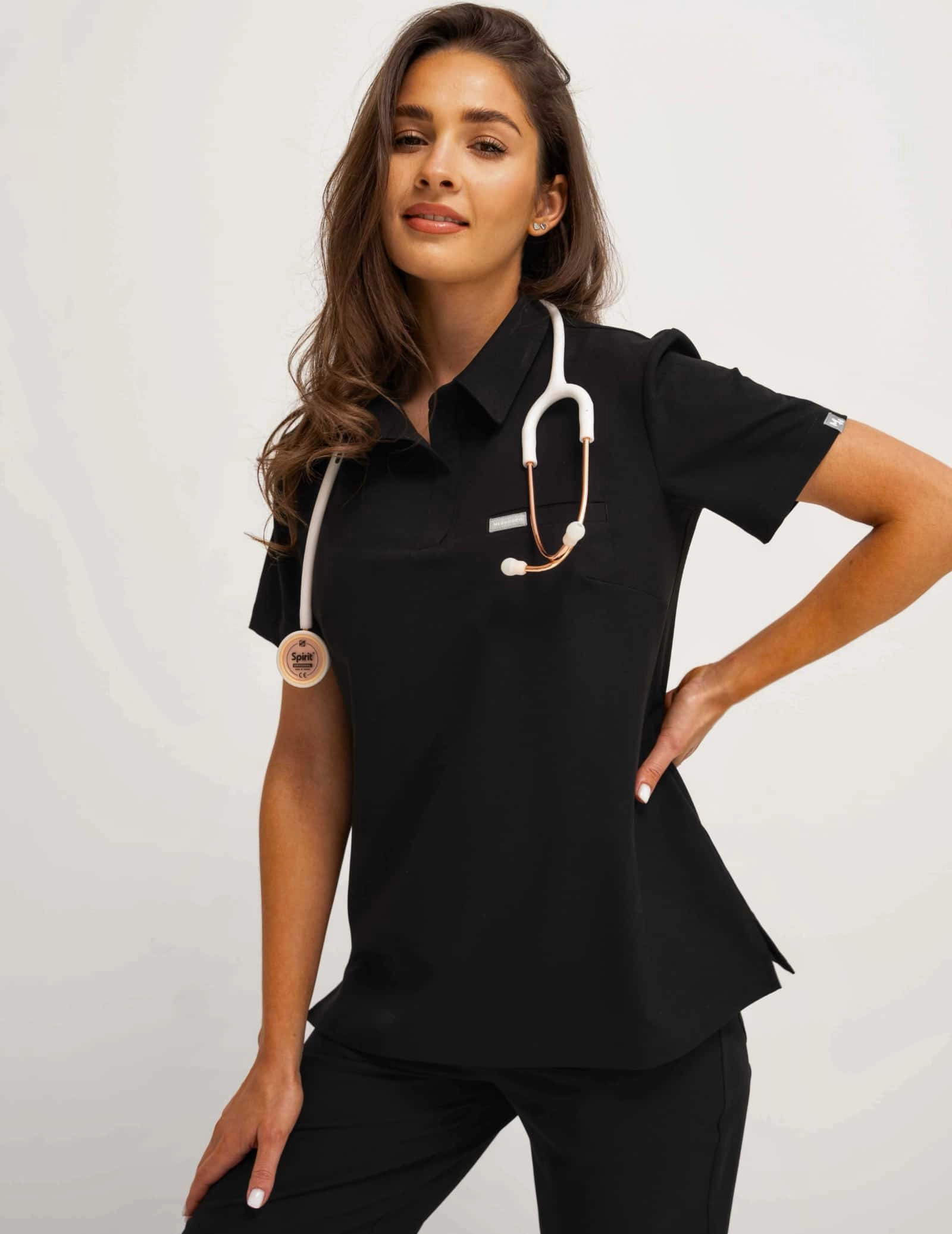 Bluză Medicală Polo - BLACK