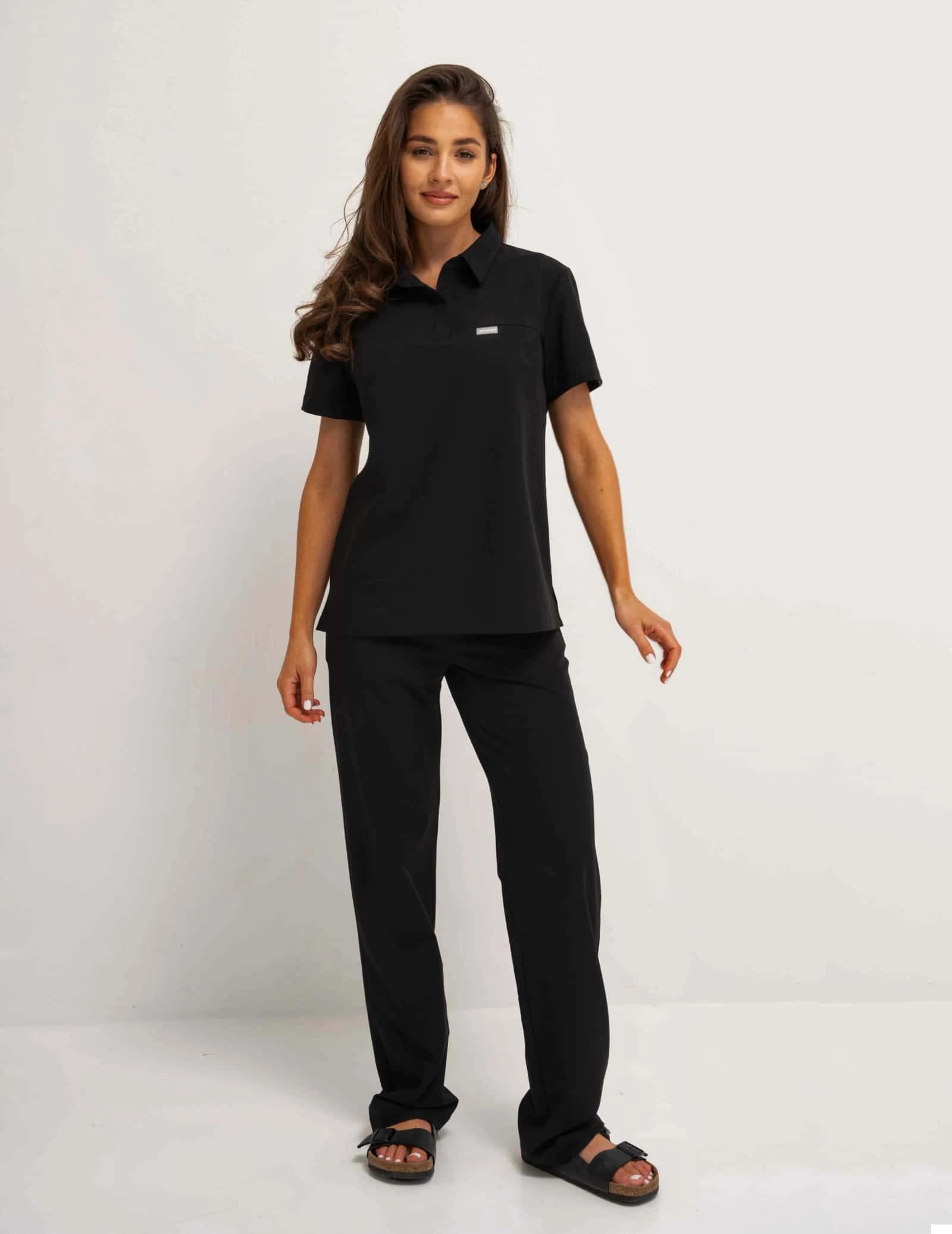 Bluză Medicală Polo - BLACK