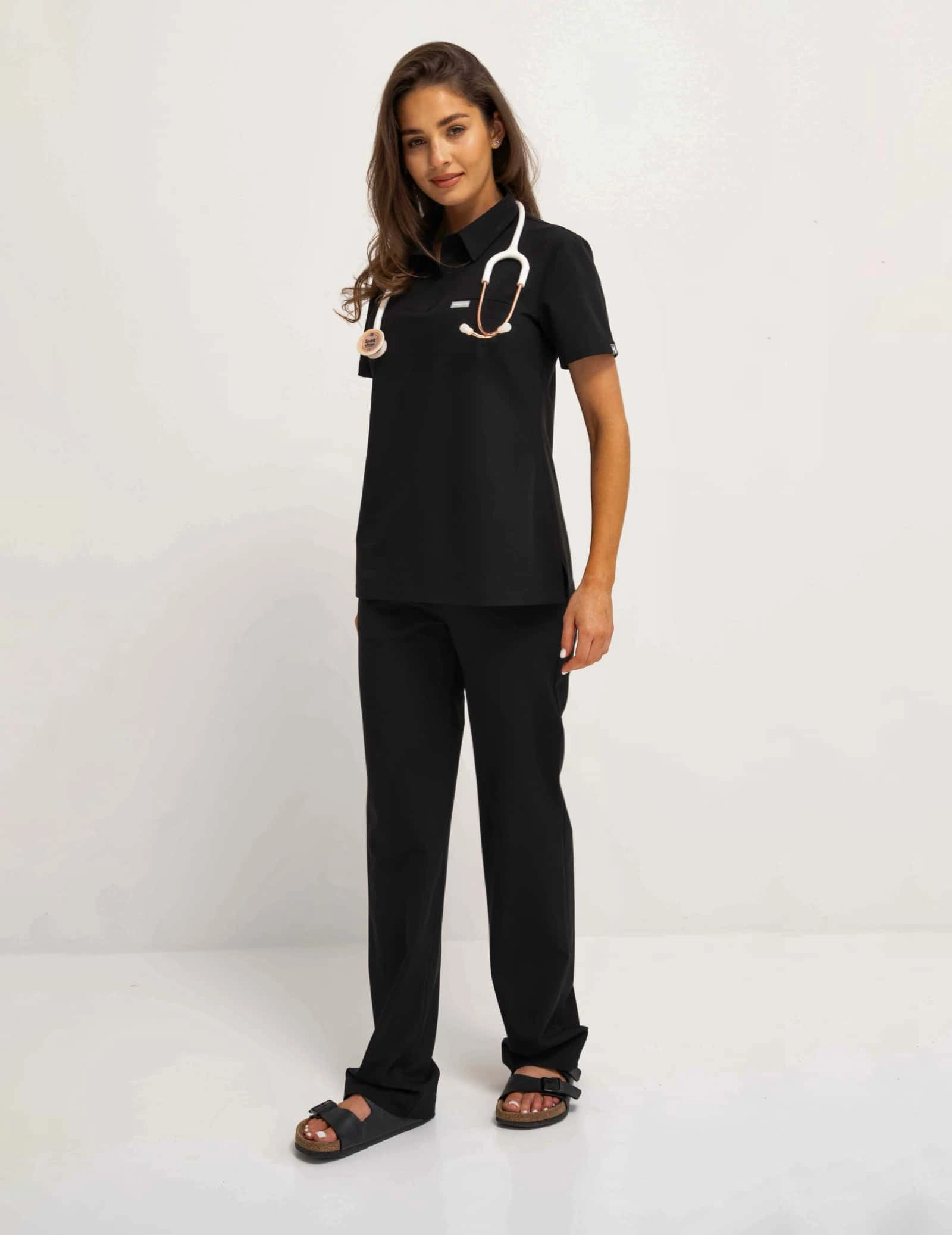Bluză Medicală Polo - BLACK
