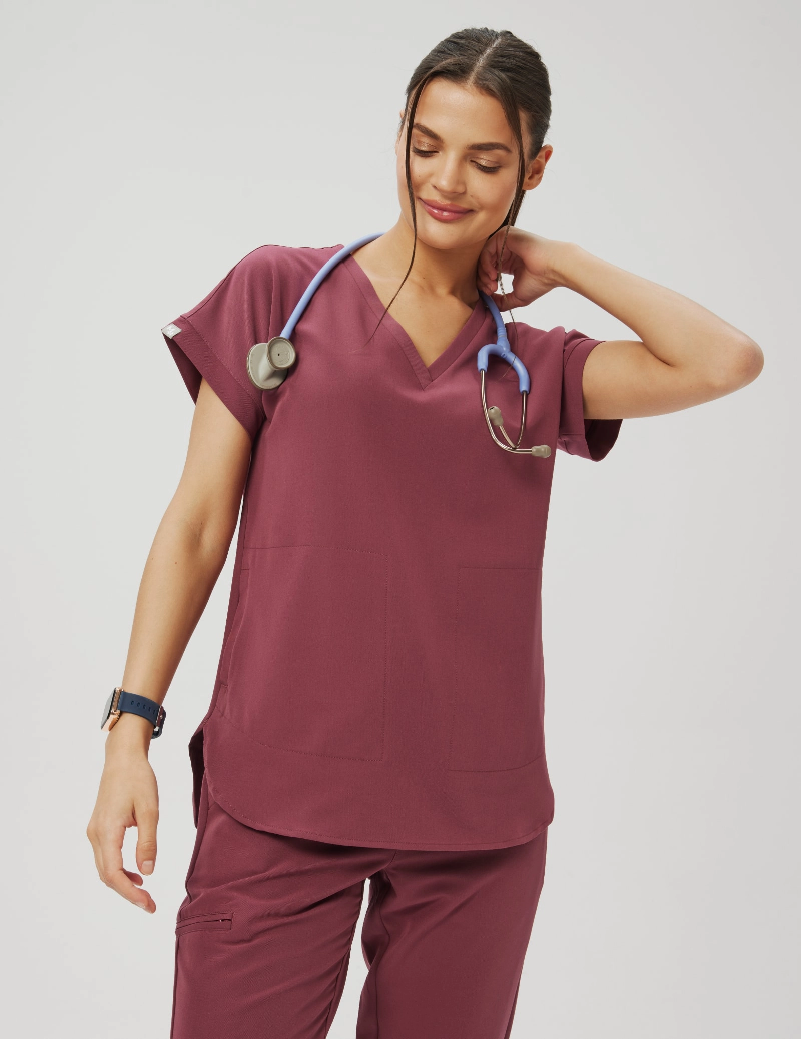 Bluza Medyczna Kendall - BURGUNDY