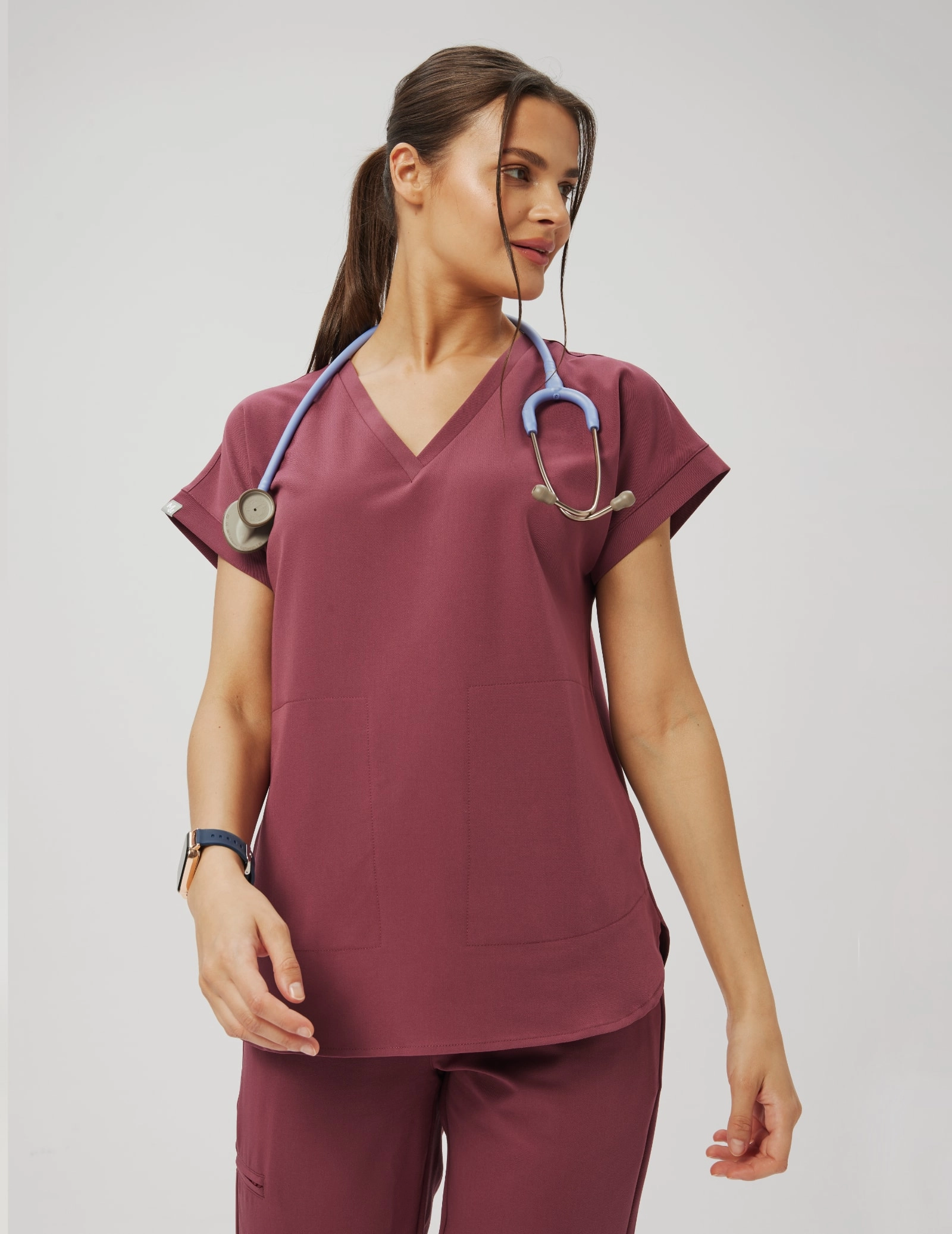 Bluza Medyczna Kendall - BURGUNDY