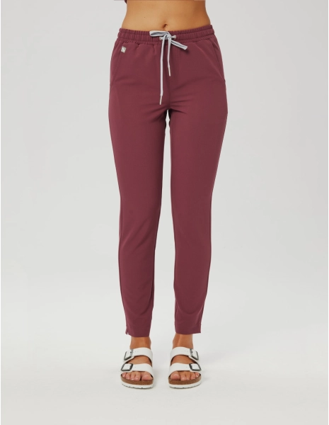 Spodnie damskie Basic - BURGUNDY