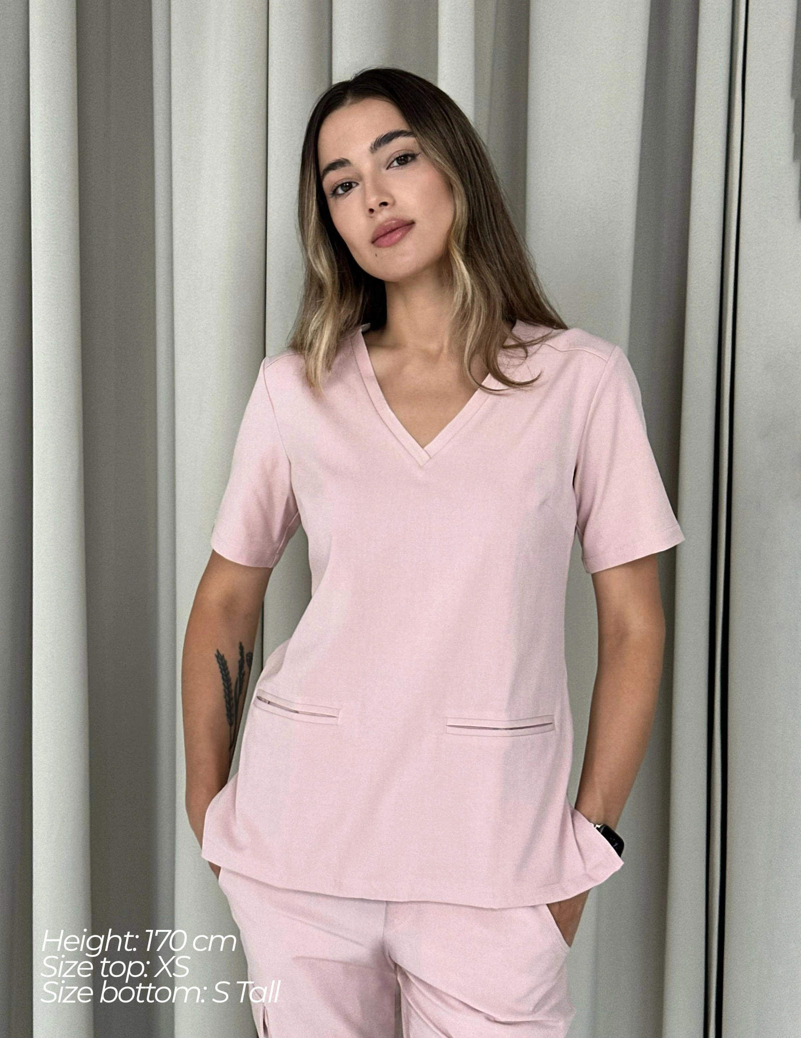 Bluză Medicală Casy- DUSTY ROSE