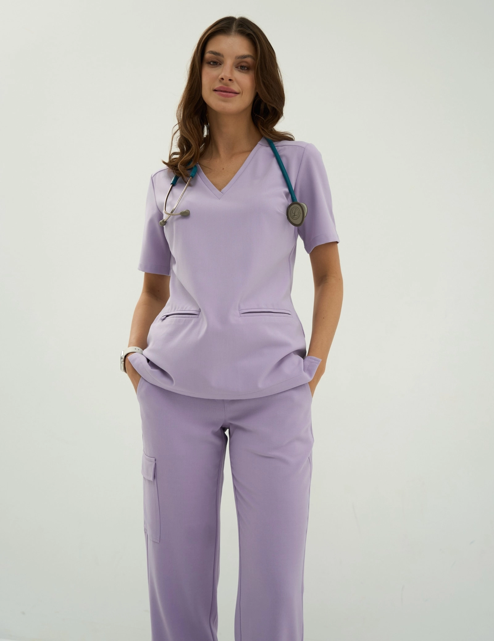Bluză medicală Casy - PURPLE HEATHER