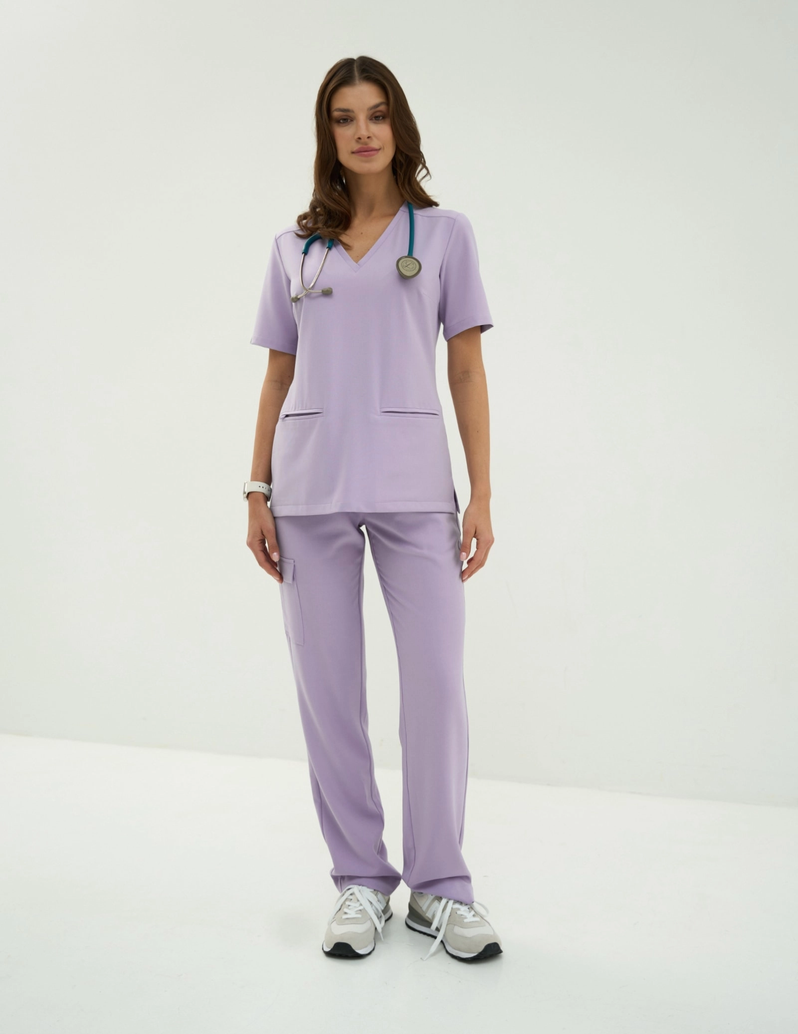 Bluză medicală Casy - PURPLE HEATHER