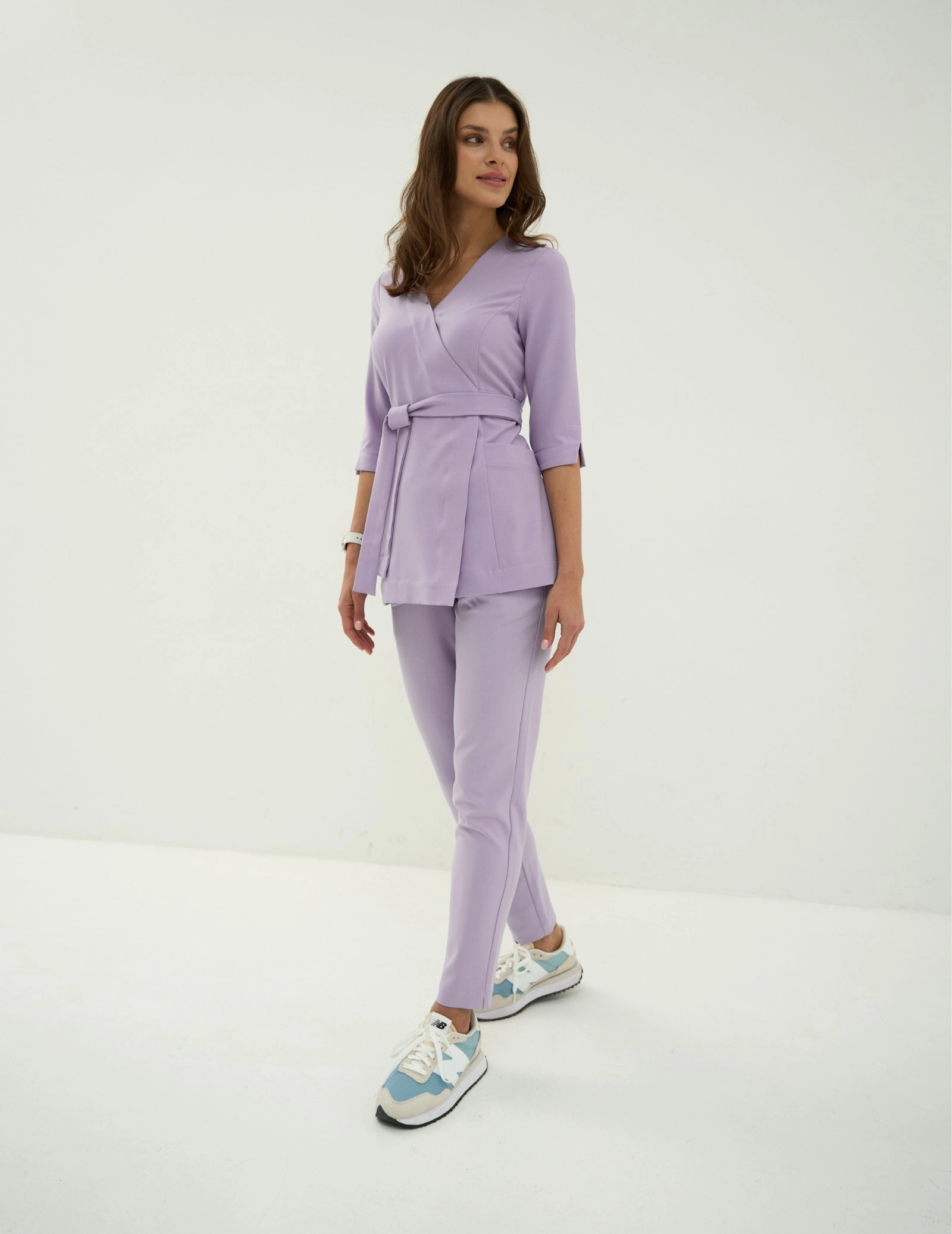 Pantaloni pentru femei Basic - PURPLE HEATHER