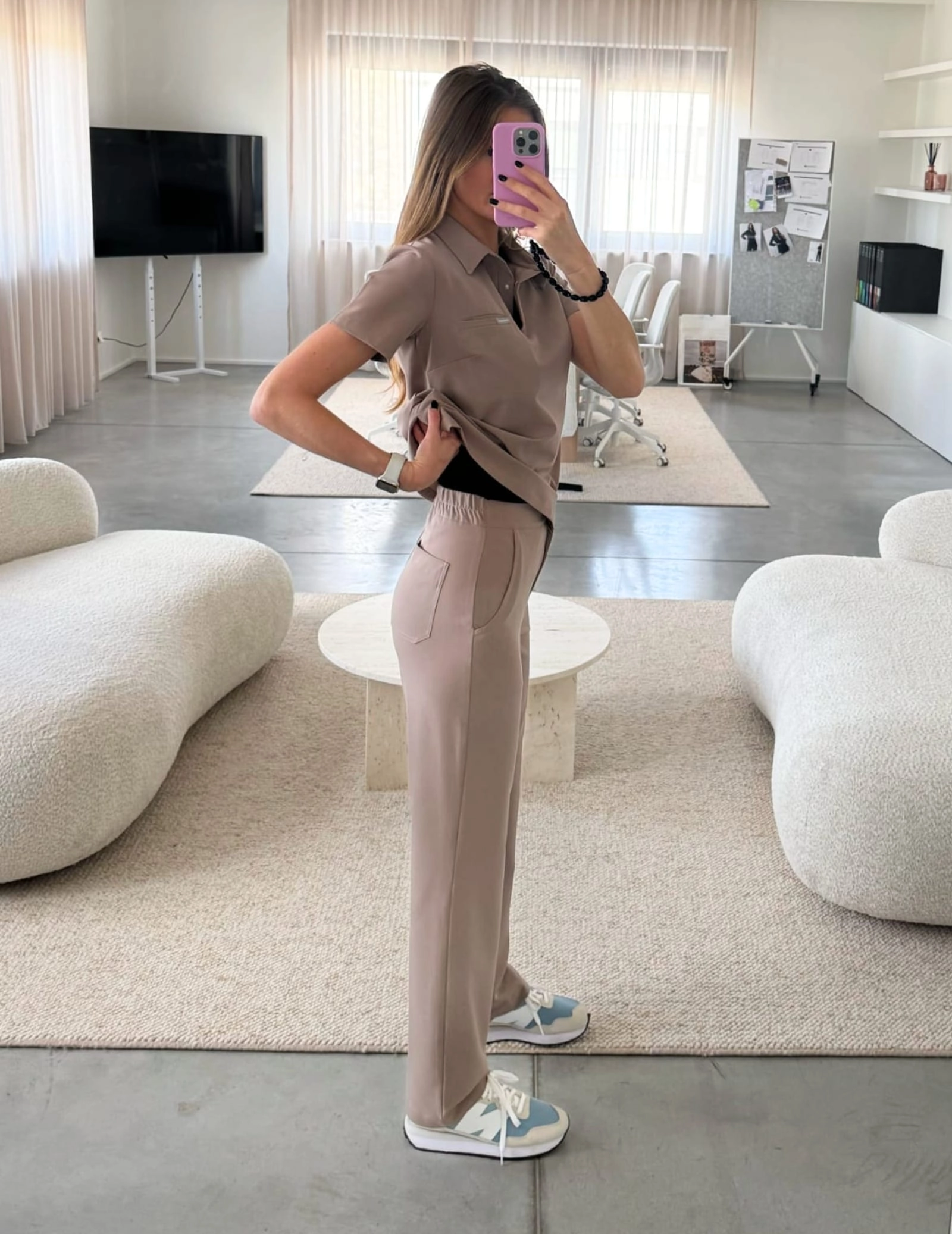 Bluză Medicală Polo - BEIGE