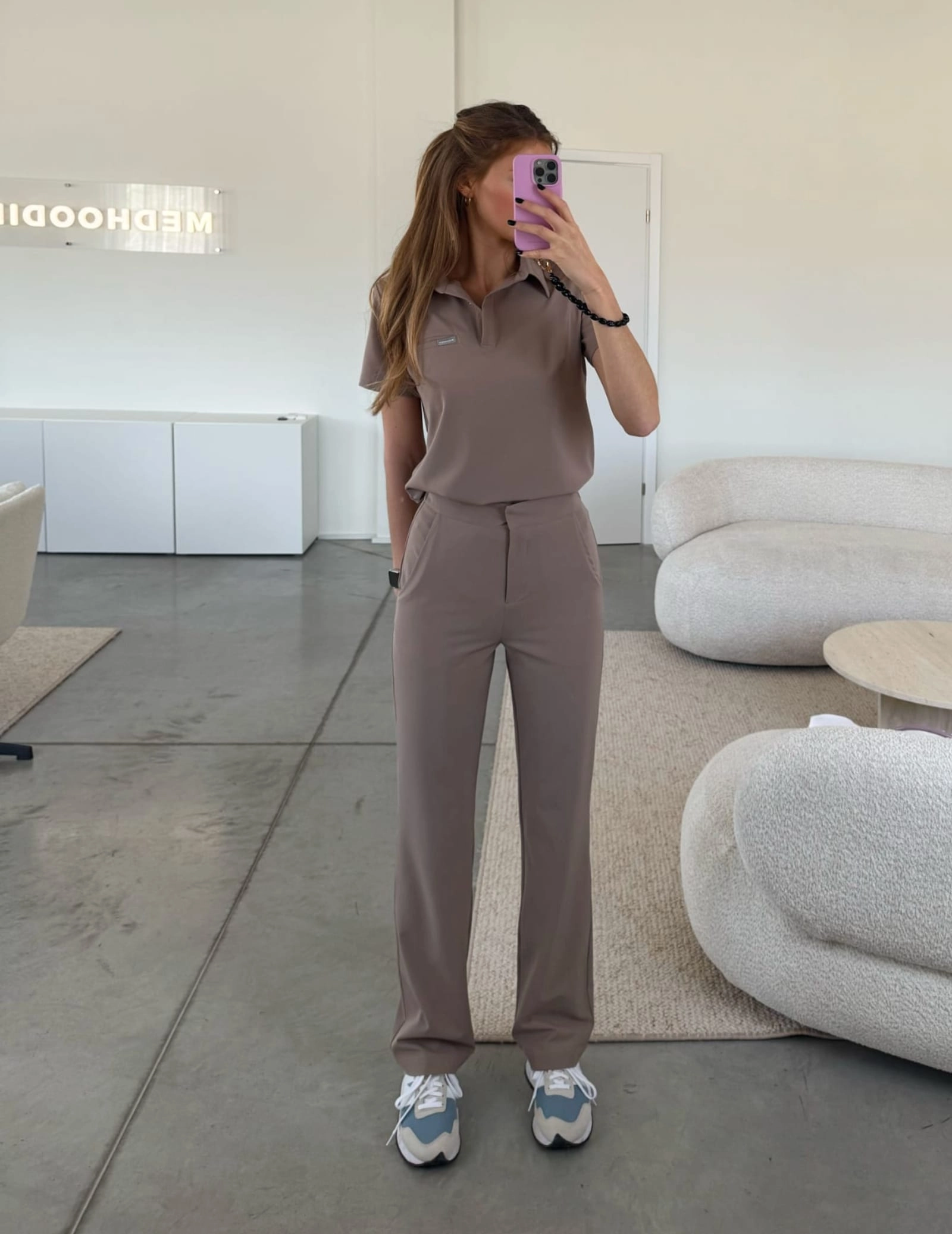 Bluză Medicală Polo - BEIGE