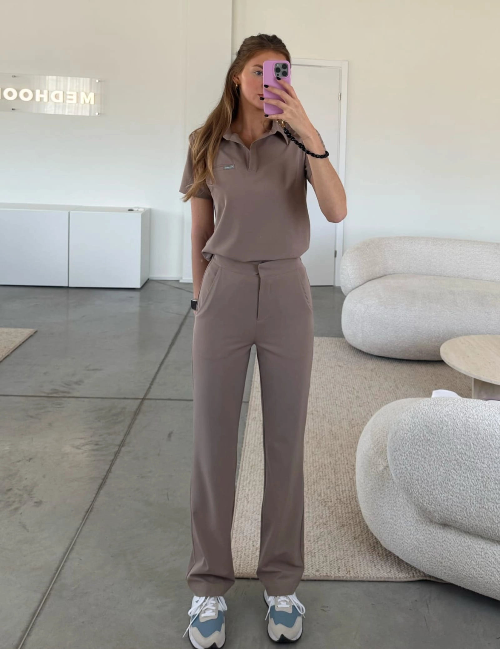 Bluză Medicală Polo - BEIGE