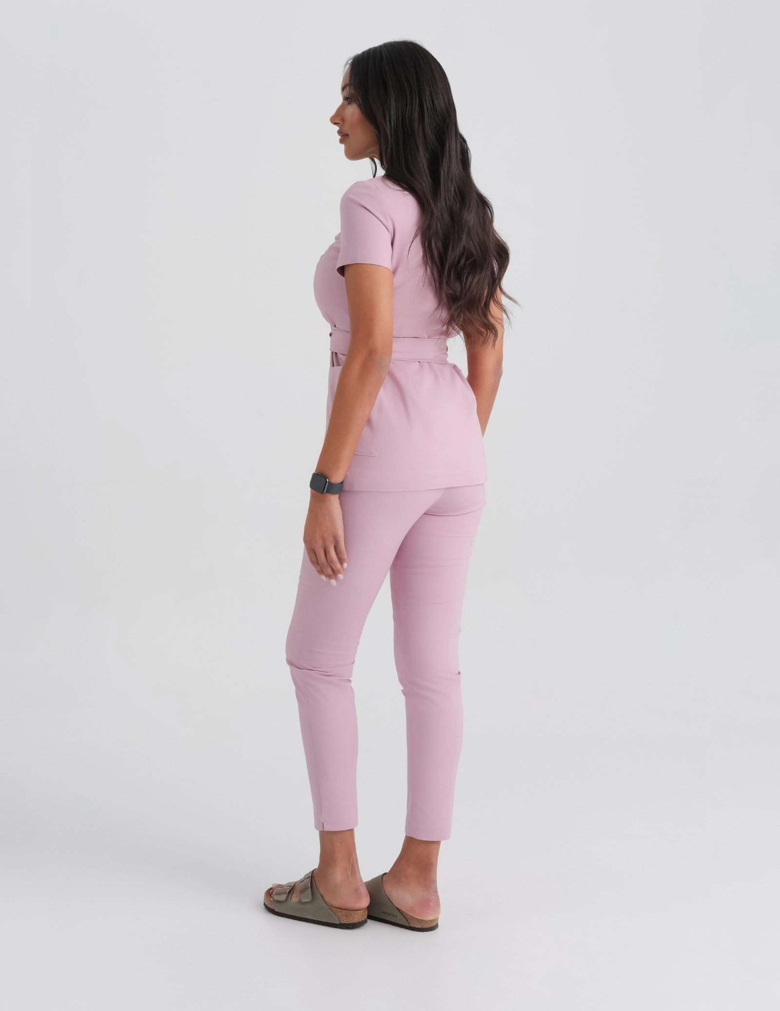 Bluză Medicală cu legături Auri - FRENCH PINK