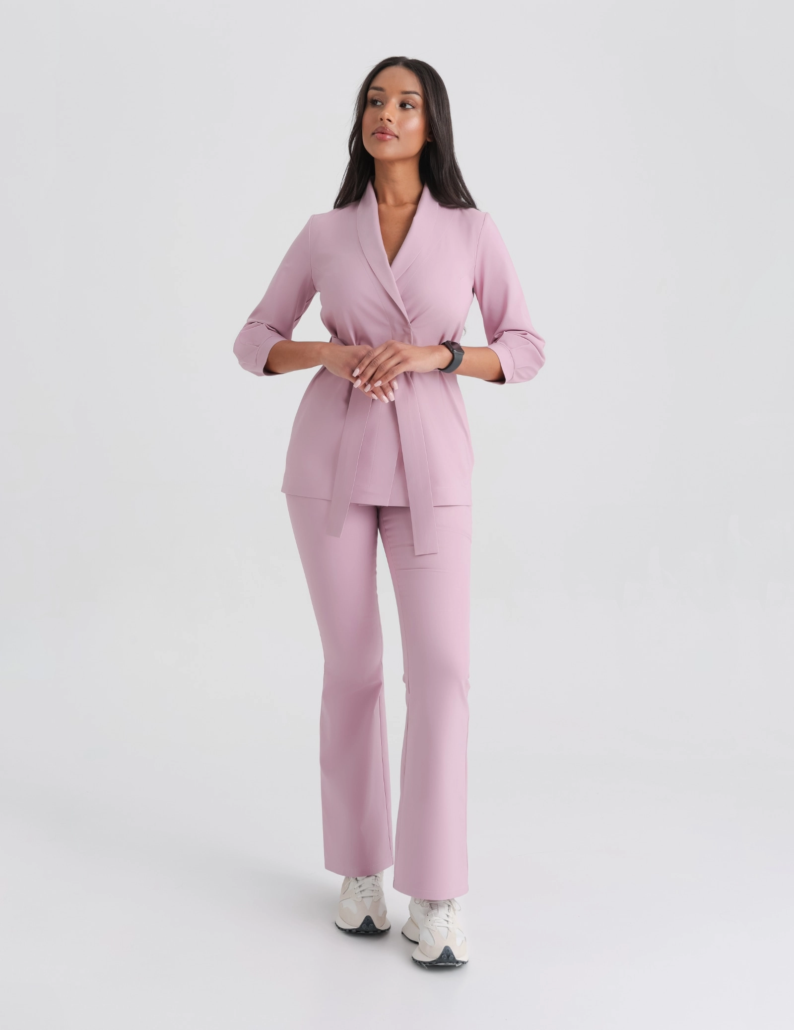 Pantaloni Medicali Dama Flare - FRENCH PINK