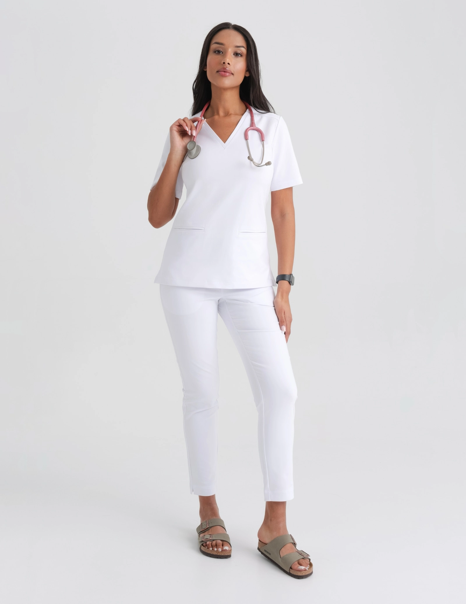 Pantaloni pentru femei Basic - WHITE