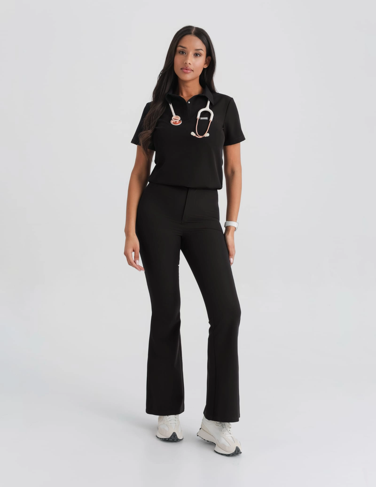 Bluză Medicală Polo - BLACK