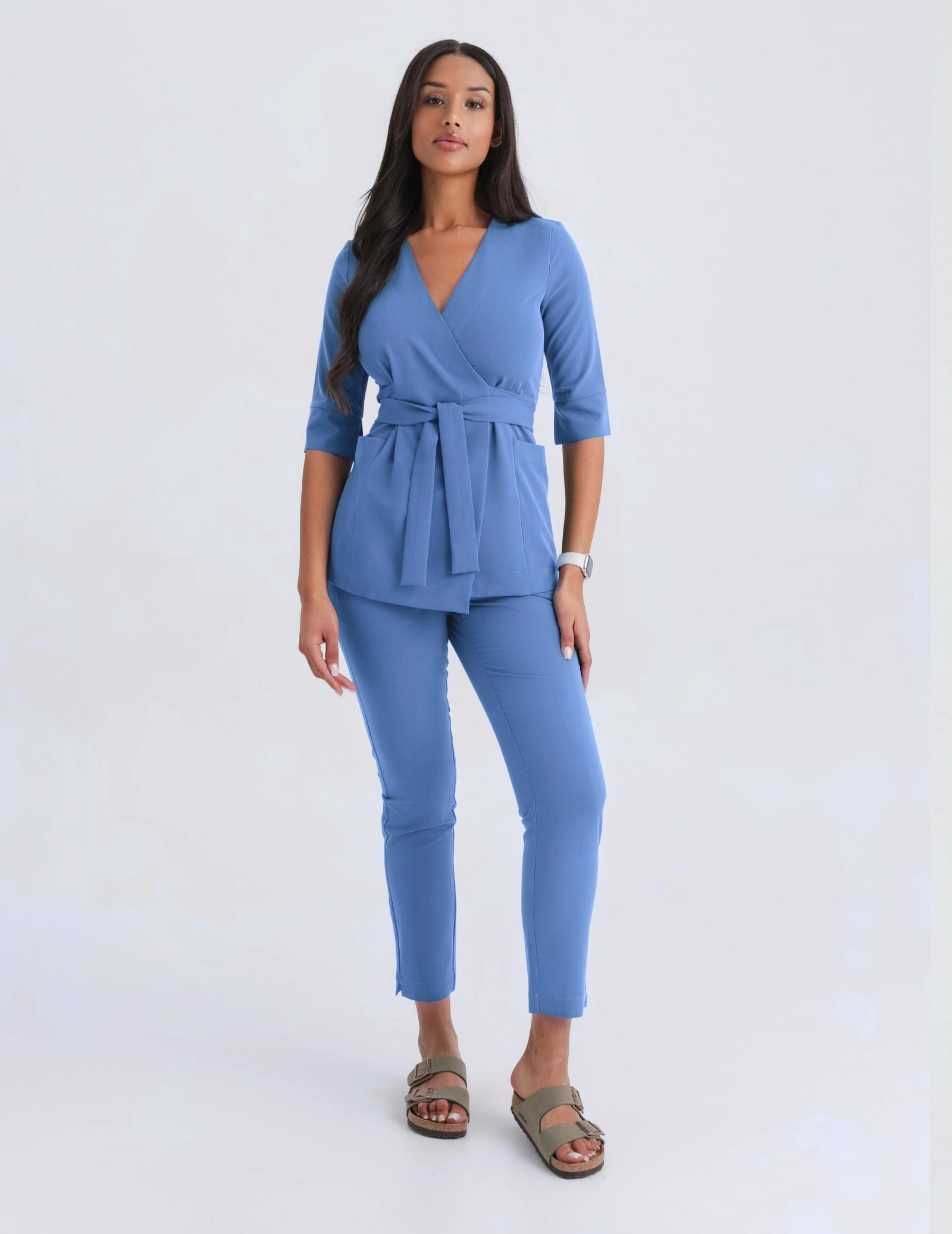 Bluză medicală legată Rosalie - MARINA BLUE