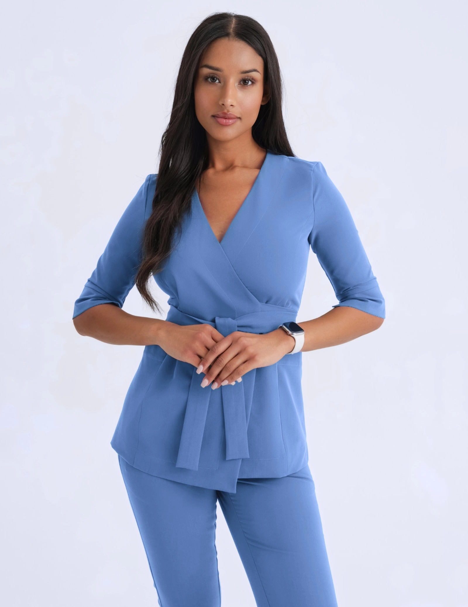 Bluză medicală legată Rosalie - MARINA BLUE
