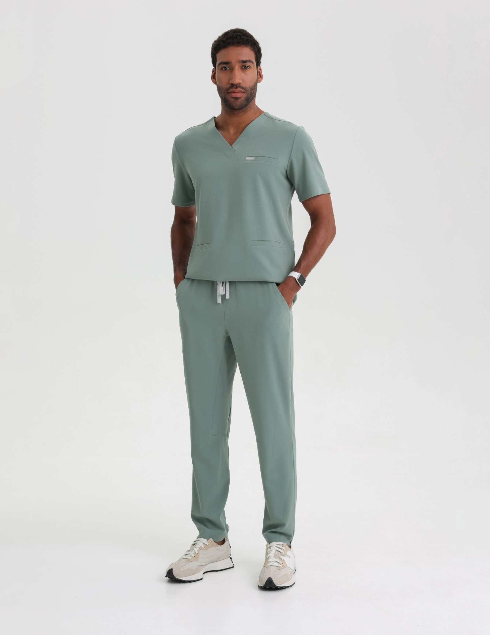 Bluză medicală Birbal - DUSTY GREEN