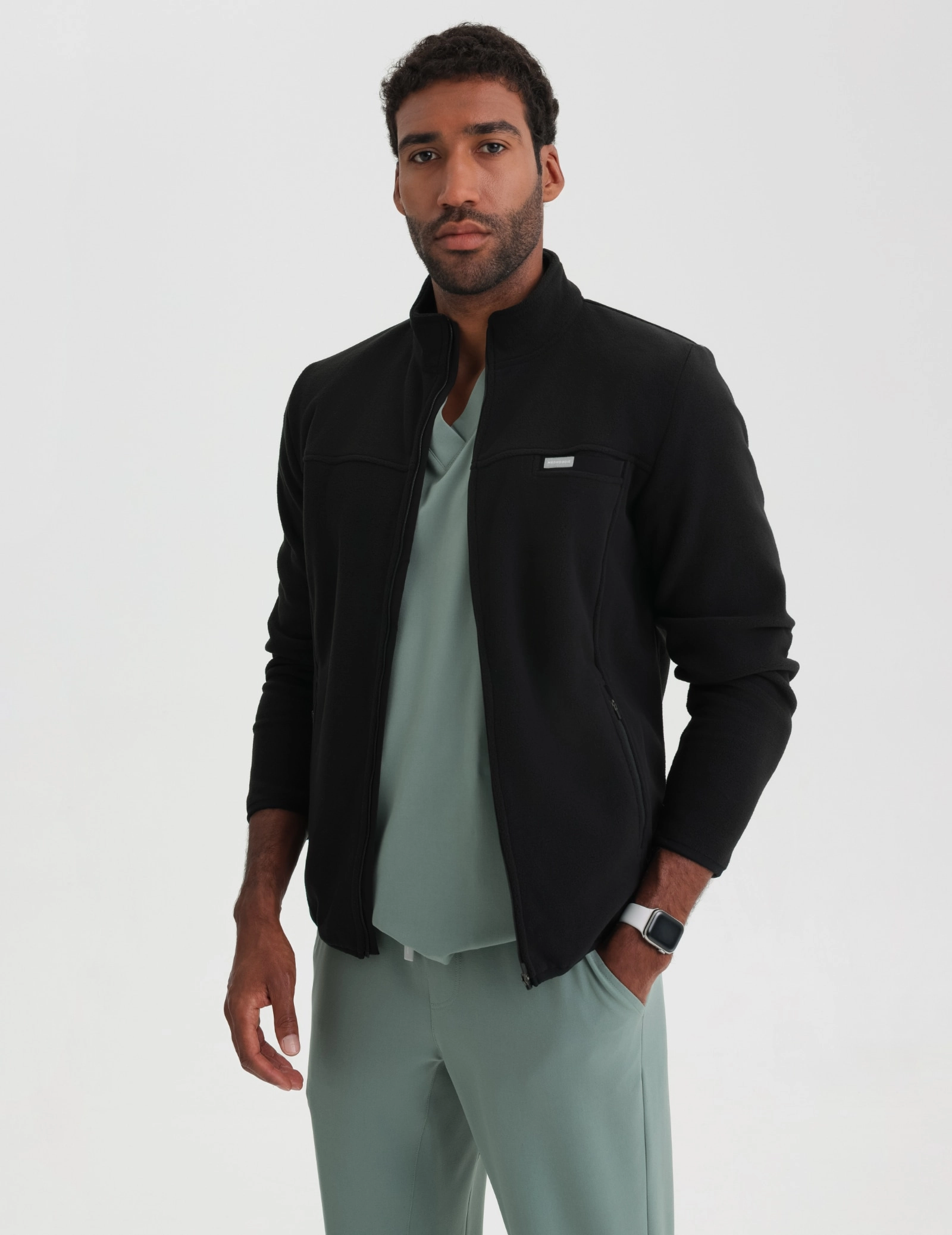 Bluză Fleece Barbati COZY HEAT - BLACK