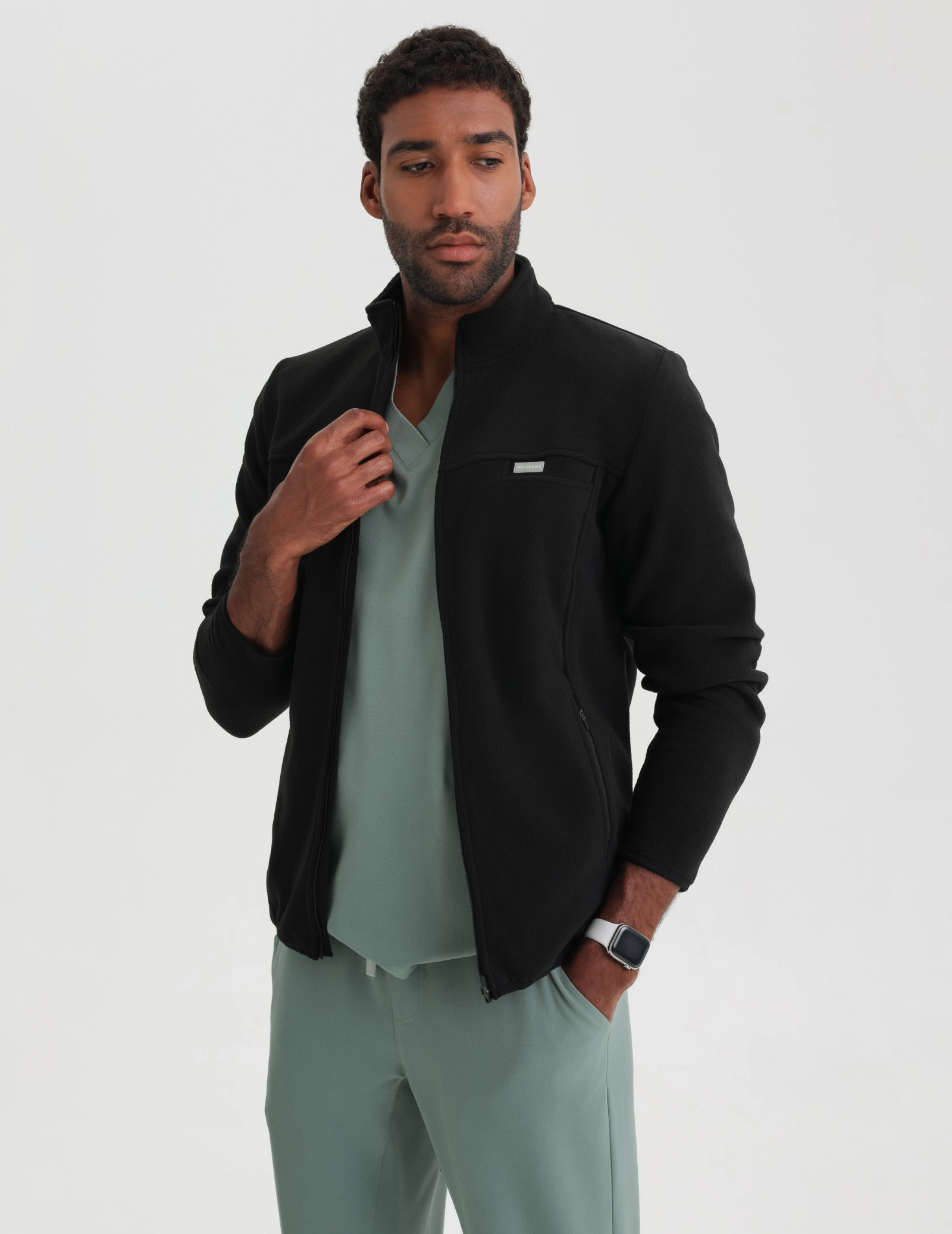 Bluză Fleece Barbati COZY HEAT - BLACK