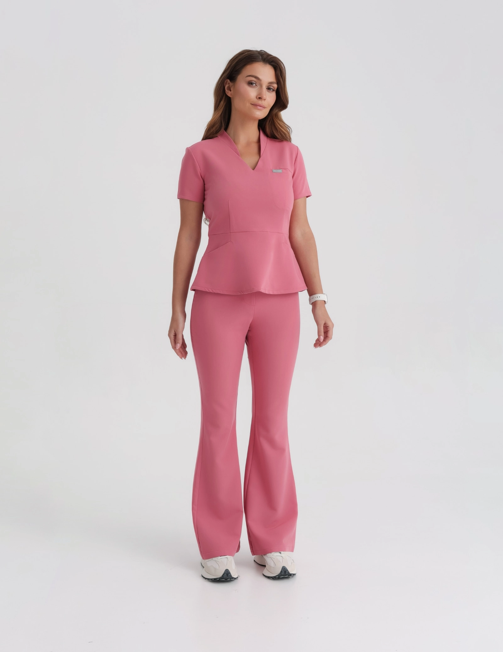 Pantaloni Medicali Dama Flare - RASPBERRY CRUSH