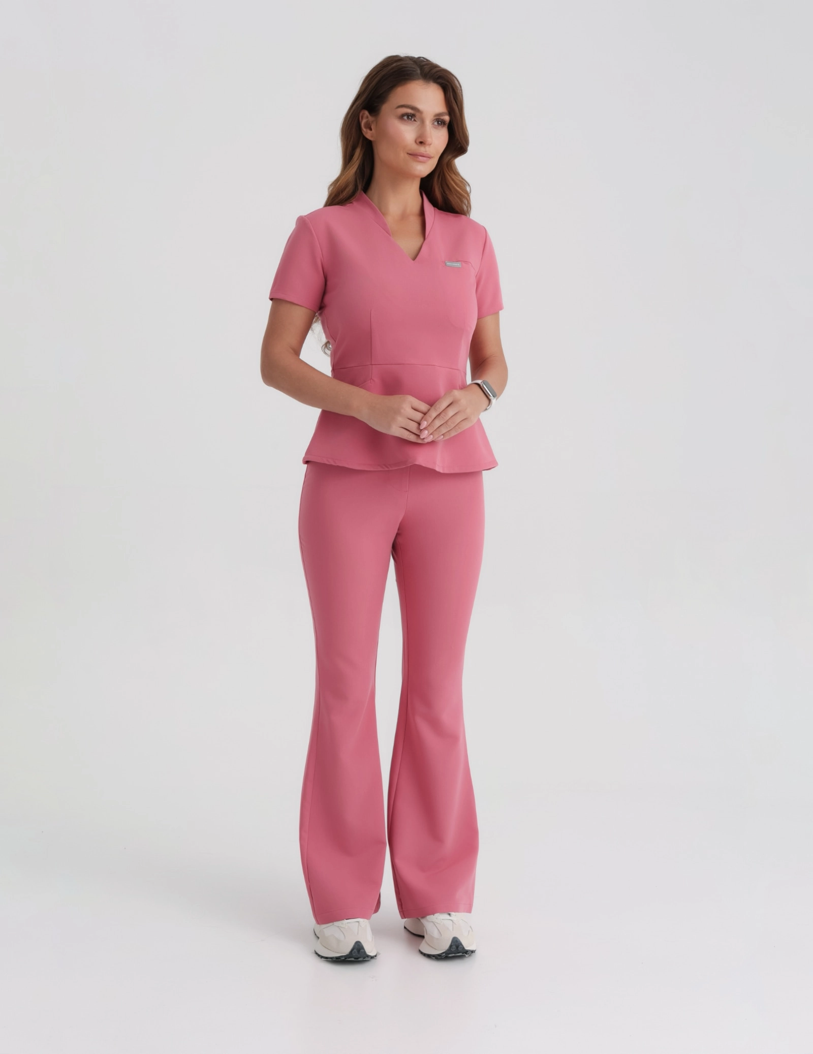 Pantaloni Medicali Dama Flare - RASPBERRY CRUSH