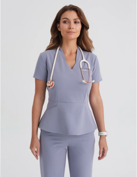 Bluză Medicală Kori - MILKY LAVENDER