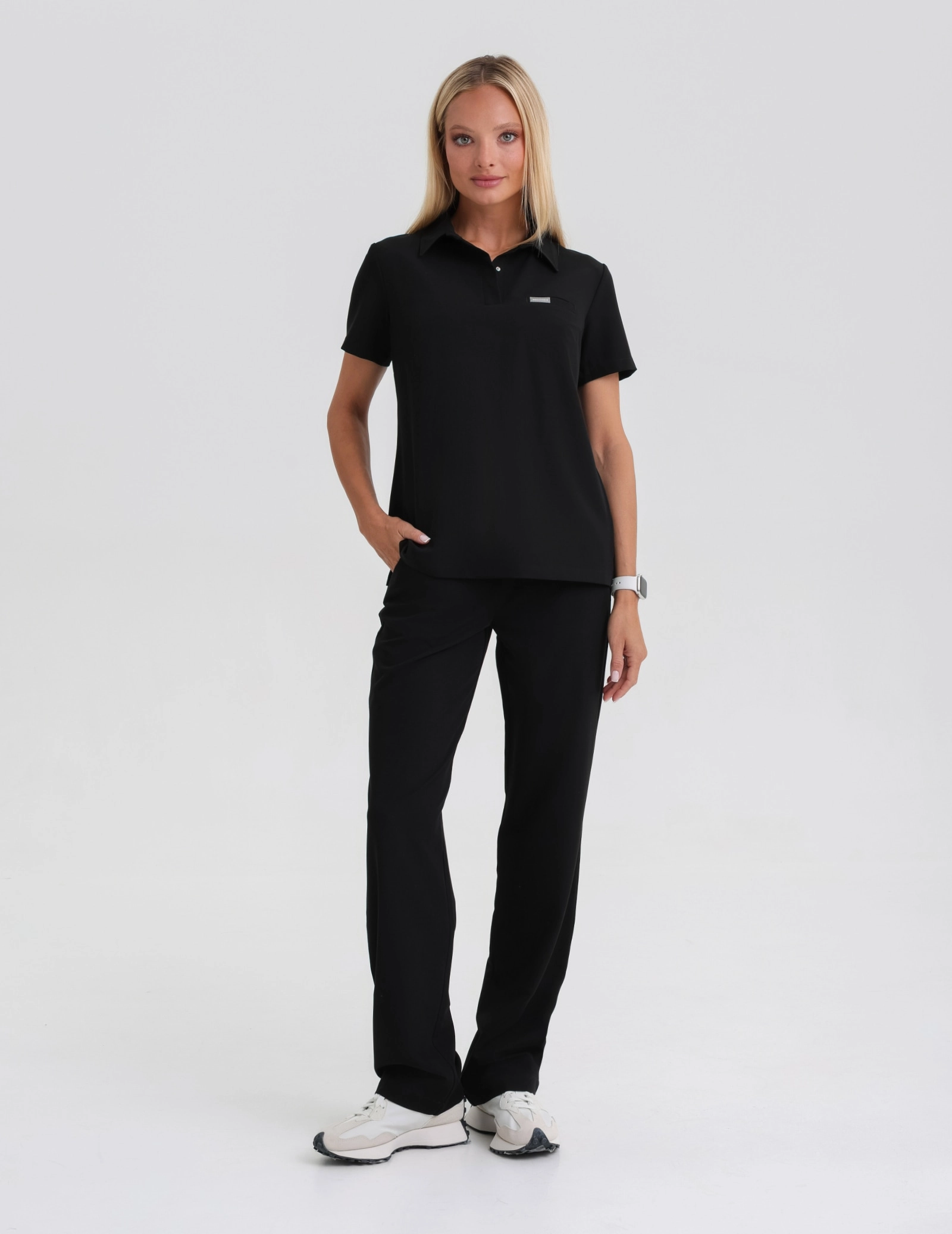 Bluză Medicală Polo - BLACK