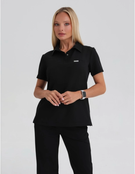 Bluză Medicală Polo - BLACK