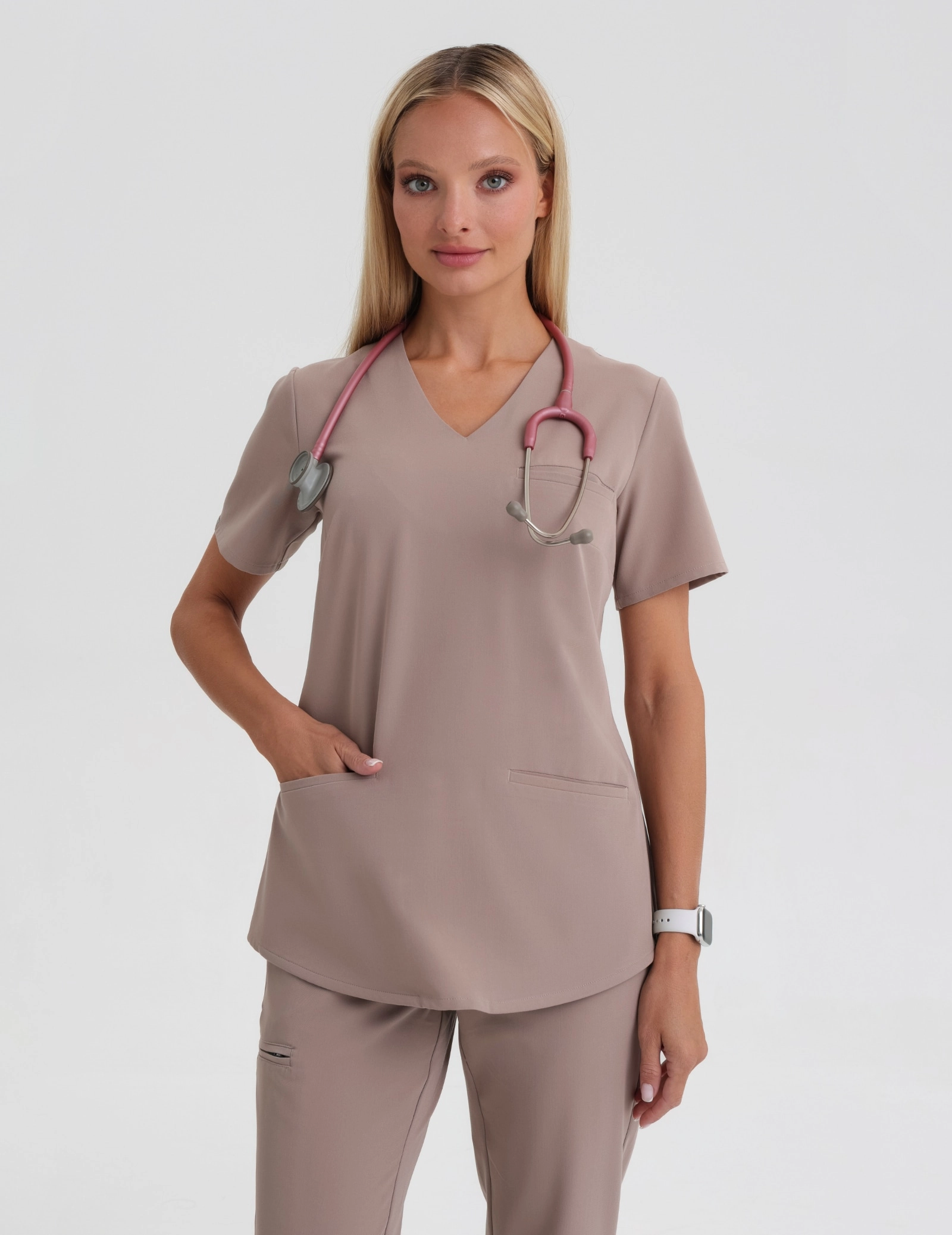 Bluză medicală Grace - BEIGE