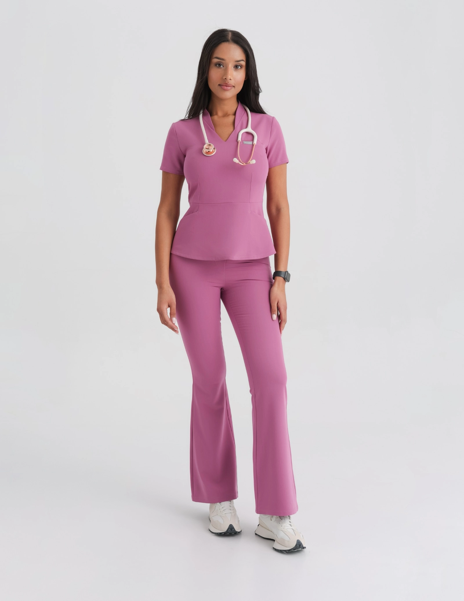 Pantaloni Medicali Dama Flare - BERRY SHAKE