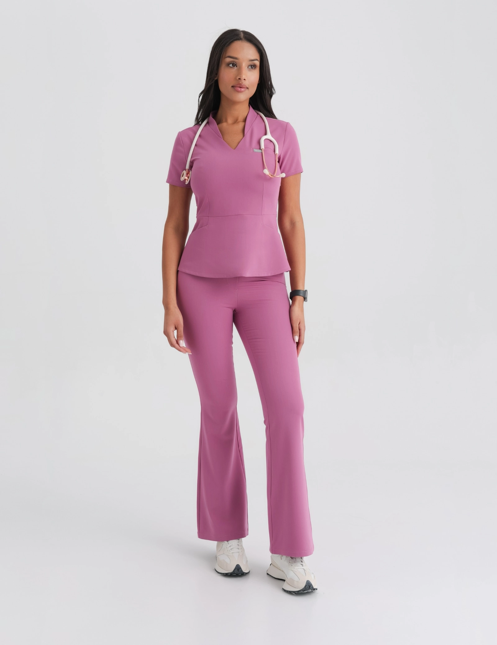 Pantaloni Medicali Dama Flare - BERRY SHAKE